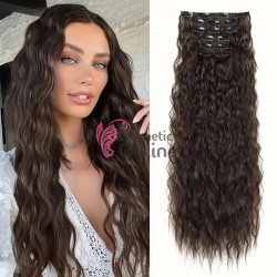 Extensie de par Full Head delux Wave de 55 cm, Saten Inchis  PC6H4#